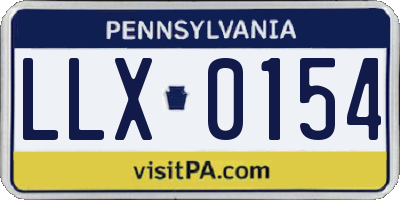 PA license plate LLX0154