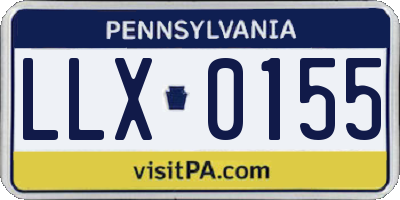 PA license plate LLX0155