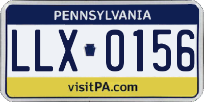 PA license plate LLX0156