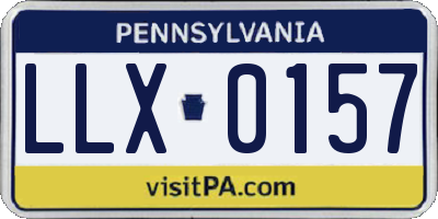 PA license plate LLX0157