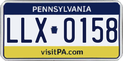 PA license plate LLX0158