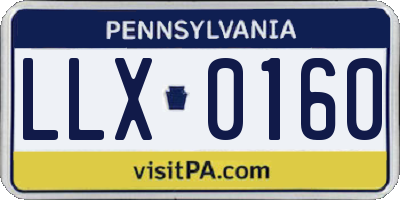 PA license plate LLX0160