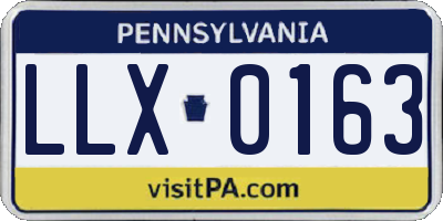 PA license plate LLX0163