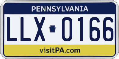 PA license plate LLX0166