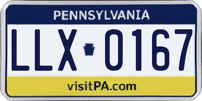 PA license plate LLX0167