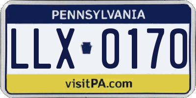 PA license plate LLX0170