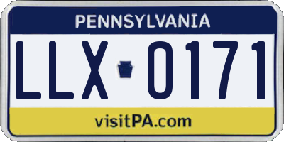 PA license plate LLX0171