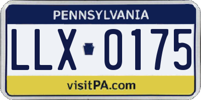 PA license plate LLX0175