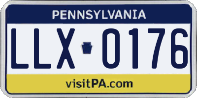 PA license plate LLX0176