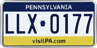 PA license plate LLX0177