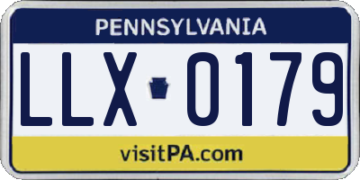 PA license plate LLX0179