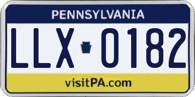 PA license plate LLX0182