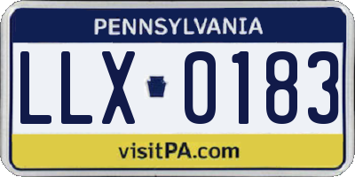 PA license plate LLX0183