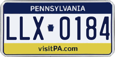 PA license plate LLX0184
