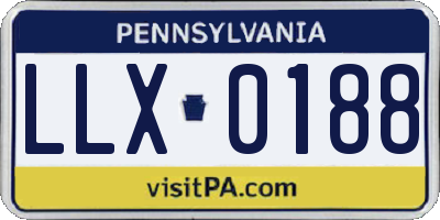 PA license plate LLX0188