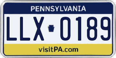 PA license plate LLX0189