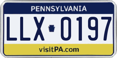 PA license plate LLX0197