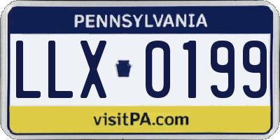 PA license plate LLX0199
