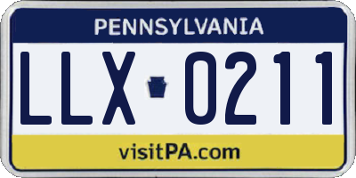 PA license plate LLX0211