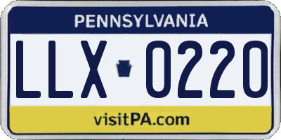 PA license plate LLX0220