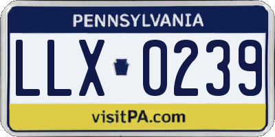 PA license plate LLX0239