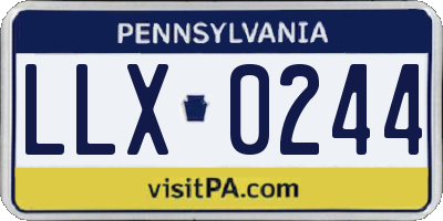 PA license plate LLX0244