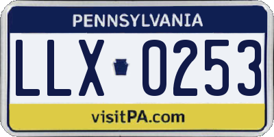 PA license plate LLX0253