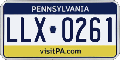 PA license plate LLX0261