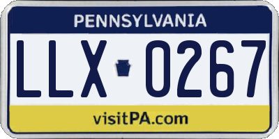 PA license plate LLX0267