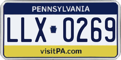PA license plate LLX0269