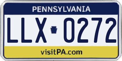 PA license plate LLX0272