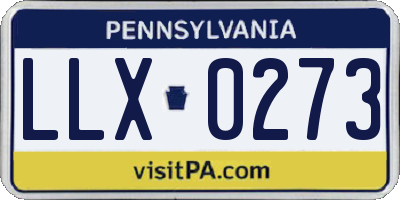 PA license plate LLX0273