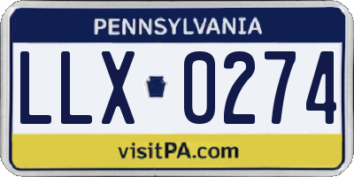 PA license plate LLX0274