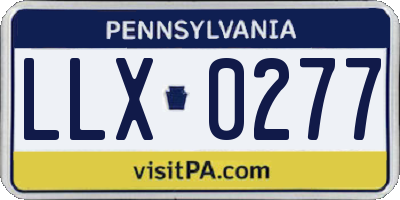 PA license plate LLX0277