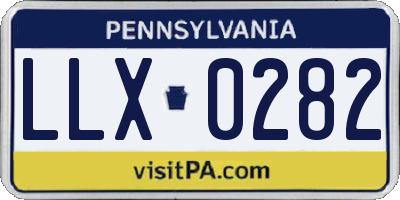 PA license plate LLX0282