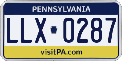 PA license plate LLX0287