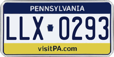 PA license plate LLX0293