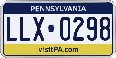 PA license plate LLX0298
