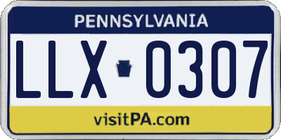 PA license plate LLX0307