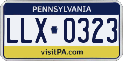 PA license plate LLX0323