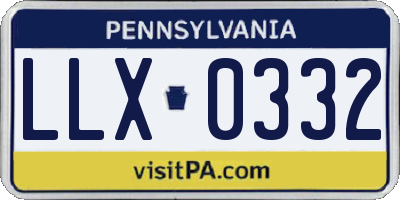 PA license plate LLX0332