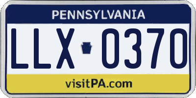 PA license plate LLX0370
