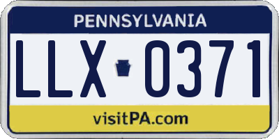 PA license plate LLX0371