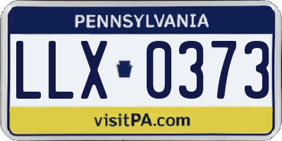 PA license plate LLX0373