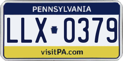 PA license plate LLX0379