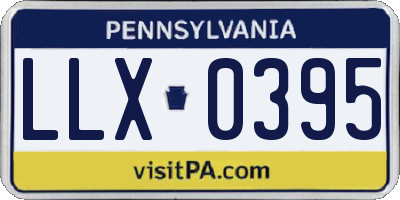 PA license plate LLX0395