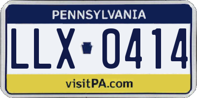 PA license plate LLX0414