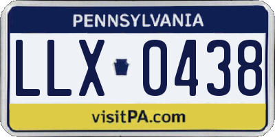 PA license plate LLX0438