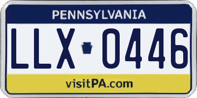 PA license plate LLX0446