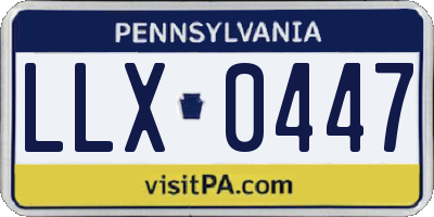 PA license plate LLX0447